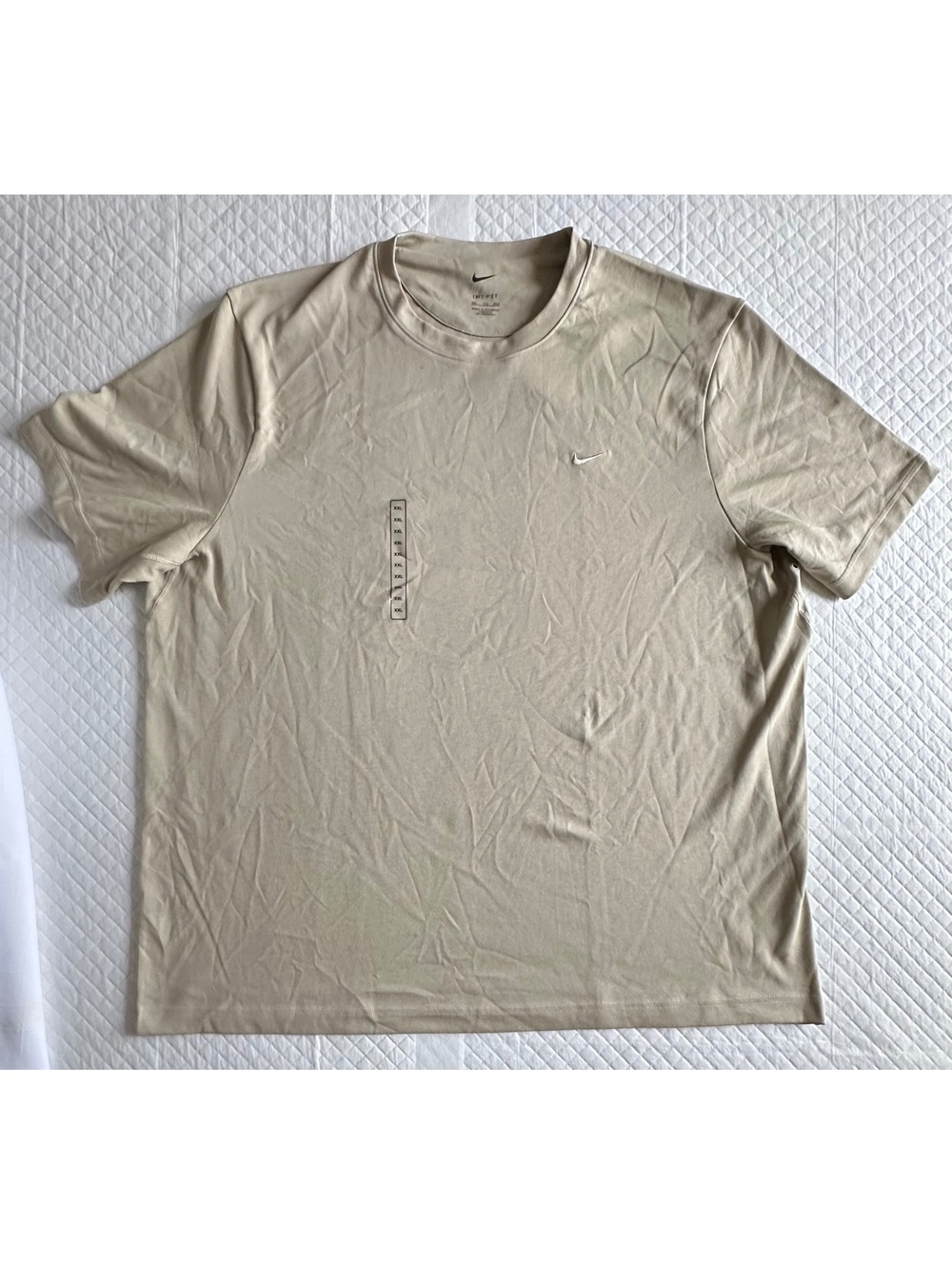 Nike Dri-FIT Men's Beige Short Sleeve T-Shirt XXL